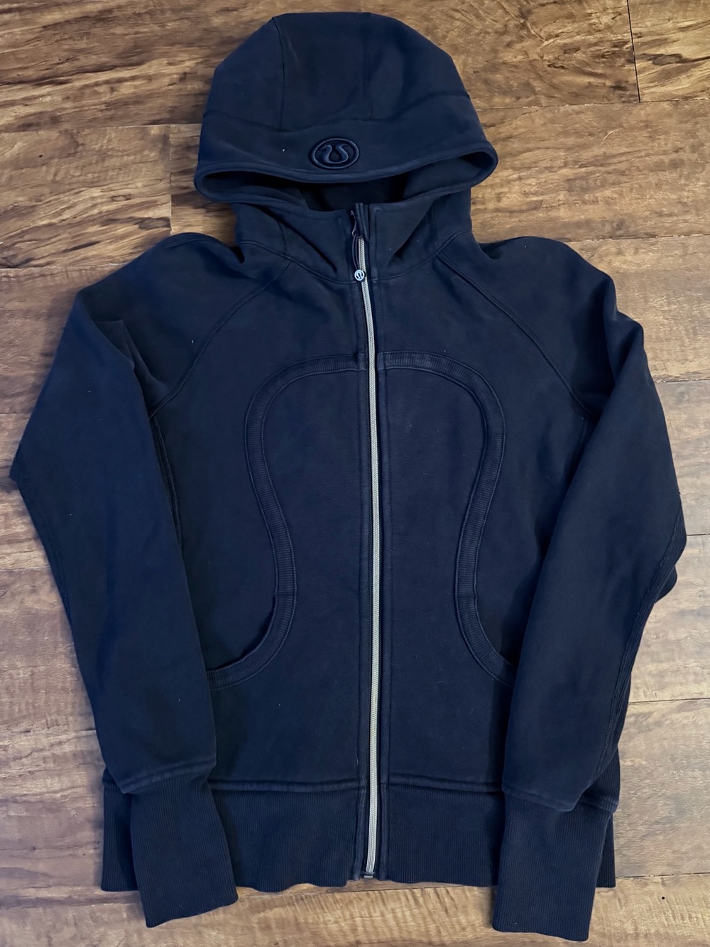 Lululemon Hoodie Womens Size 10 Blue Scuba Jacket Heavyweight